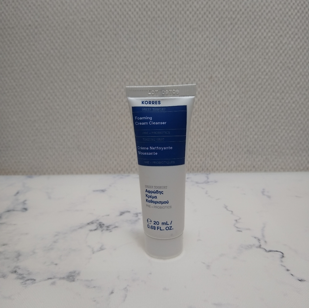 KORRES Greek Yoghurt Foaming Cream Cleanser Travel Size 0.68 fl oz./20 ml
